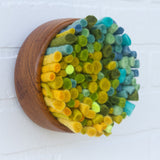 Felted Puff in Vintage Frame | Cool Ombre