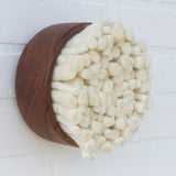 Felted Puff in Vintage Frame | Natural