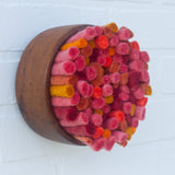 Felted Puff in Vintage Frame | Guava