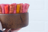 Felted Puff in Vintage Frame | Guava