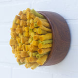 Felted Puff in Vintage Frame | Mustard