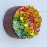 Felted Puff in Vintage Frame | Rainbow (2)