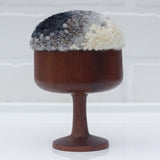 "Float" Puff in Vintage Teak Coupe | Black + White