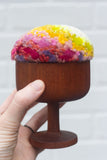 "Float" Puff in Vintage Teak Coupe | Firelight