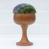 "Float" Puff in Vintage Teak Coupe | Purple + Green