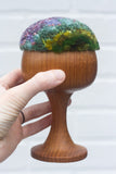 "Float" Puff in Vintage Teak Coupe | Purple + Green