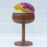 "Float" Puff in Vintage Teak Coupe | Inside-Out Firelight