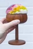 "Float" Puff in Vintage Teak Coupe | Inside-Out Firelight