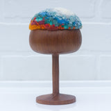 "Float" Puff in Vintage Teak Coupe | Mountain Top