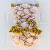 Small Woven Wall Hanging | Peach, Blush, Golden Velvet