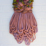 Green + Pink Woven Wall Hanging