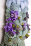 "Iris" | Green + Purple Woven Wall Hanging