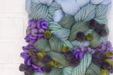 "Iris" | Green + Purple Woven Wall Hanging