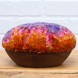 Puff "Loaff" in Vintage Teak Frame | Sunset