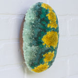 Puff "Loaff" in Vintage Teak Frame | Mustard + Seafoam