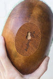 Puff "Loaff" in Vintage Teak Frame | Mustard + Seafoam