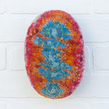 Puff "Loaff" in Vintage Teak Frame | Bubblegum