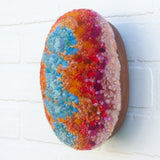 Puff "Loaff" in Vintage Teak Frame | Bubblegum