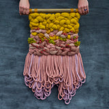 Chunky Woven Wall Hanging | Mauve + Marigold