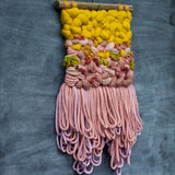 Chunky Woven Wall Hanging | Mauve + Marigold