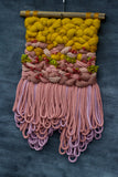Chunky Woven Wall Hanging | Mauve + Marigold