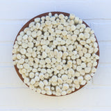 Mega Puff in Vintage Teak Frame | Neutral