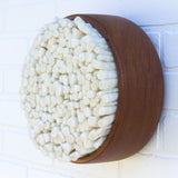 Mega Puff in Vintage Teak Frame | Neutral