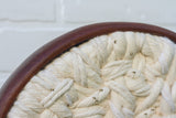 Woven Wall Sculpture in "Mega" Vintage Teak Frame | Neutral