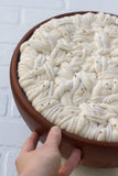 Woven Wall Sculpture in "Mega" Vintage Teak Frame | Neutral