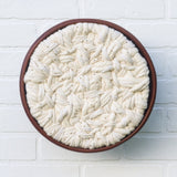 Woven Wall Sculpture in "Mega" Vintage Teak Frame | Neutral