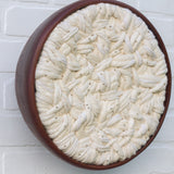 Woven Wall Sculpture in "Mega" Vintage Teak Frame | Neutral