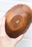 Puff "Loaff" in Vintage Teak Frame | Neon + Pink
