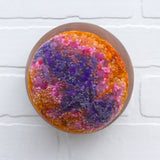 Puff Fiber Sculpture in Vintage Teak Frame | Sunset