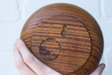 Puff Fiber Sculpture in Vintage Teak Frame | Firelight