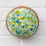 Puff Sculpture in Vintage Teak Frame | Confetti