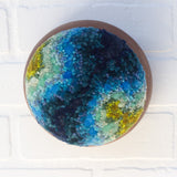 Puff Sculpture in Vintage Teak Frame | Island