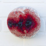 Puff Fiber Sculpture in Vintage Teak Frame | Berries + Cream