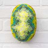 Puff "Loaff" in Vintage Teak Frame | Neon Pop