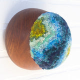 Puff Sculpture in Vintage Teak Frame | Island