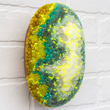 Puff "Loaff" in Vintage Teak Frame | Neon Pop