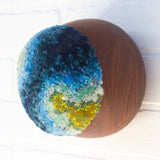 Puff Sculpture in Vintage Teak Frame | Island
