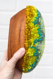 Puff "Loaff" in Vintage Teak Frame | Neon Pop