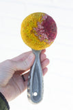 Oversized Ice Cream Scoop Puff | Magenta + Mustard