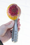 Oversized Ice Cream Scoop Puff | Magenta + Mustard
