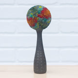 Polka Dot Scoop Puff Sculpture | Orange + Green