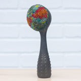 Polka Dot Scoop Puff Sculpture | Orange + Green