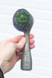 Polka Dot Scoop Puff Sculpture | Green + Purple