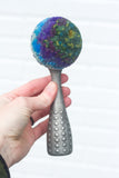Polka Dot Scoop Puff Sculpture | Green + Purple
