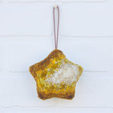 Star Puff Ornament | Mustard + White