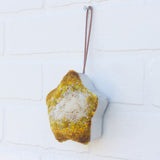 Star Puff Ornament | Mustard + White